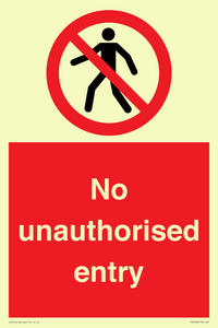 No unauthorised entry
